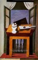 開いた窓の前のテーブル上の静物画 1919年 パブロ・ピカソ